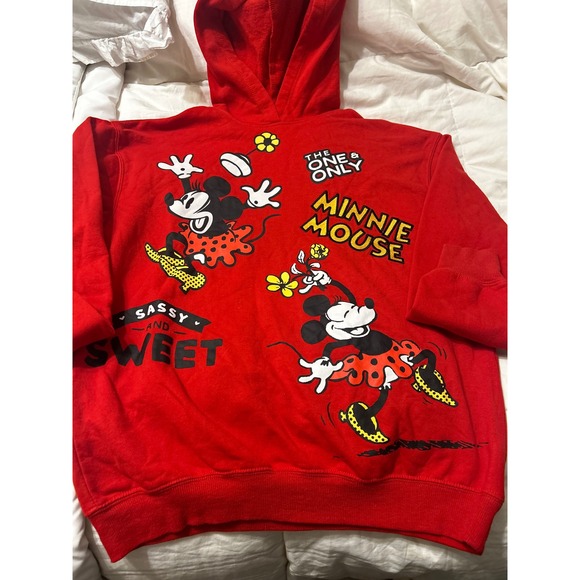 Disney Tops - Disney 100 Minnie Mouse Red Hoodie Sweatshirt Sassy and Sweet Small